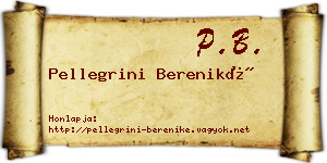 Pellegrini Bereniké névjegykártya